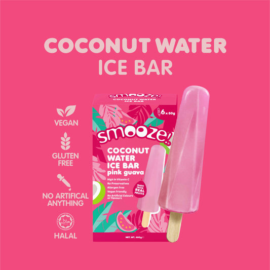Smooze!™ Coconut Water Ice Bar - Pink Guava