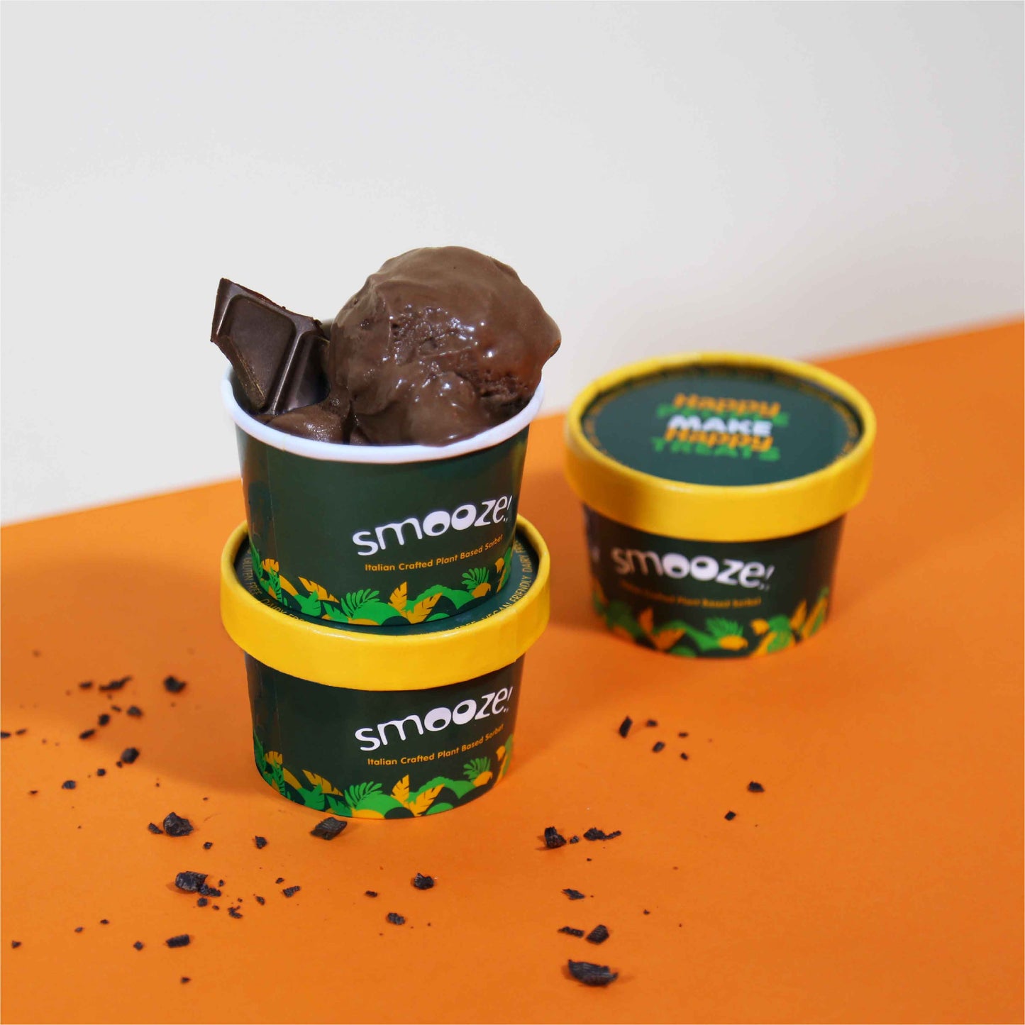 Smooze!™ Chocolate Sorbetto - Italian Crafted Plant-Based Sorbet (2 Tubs)
