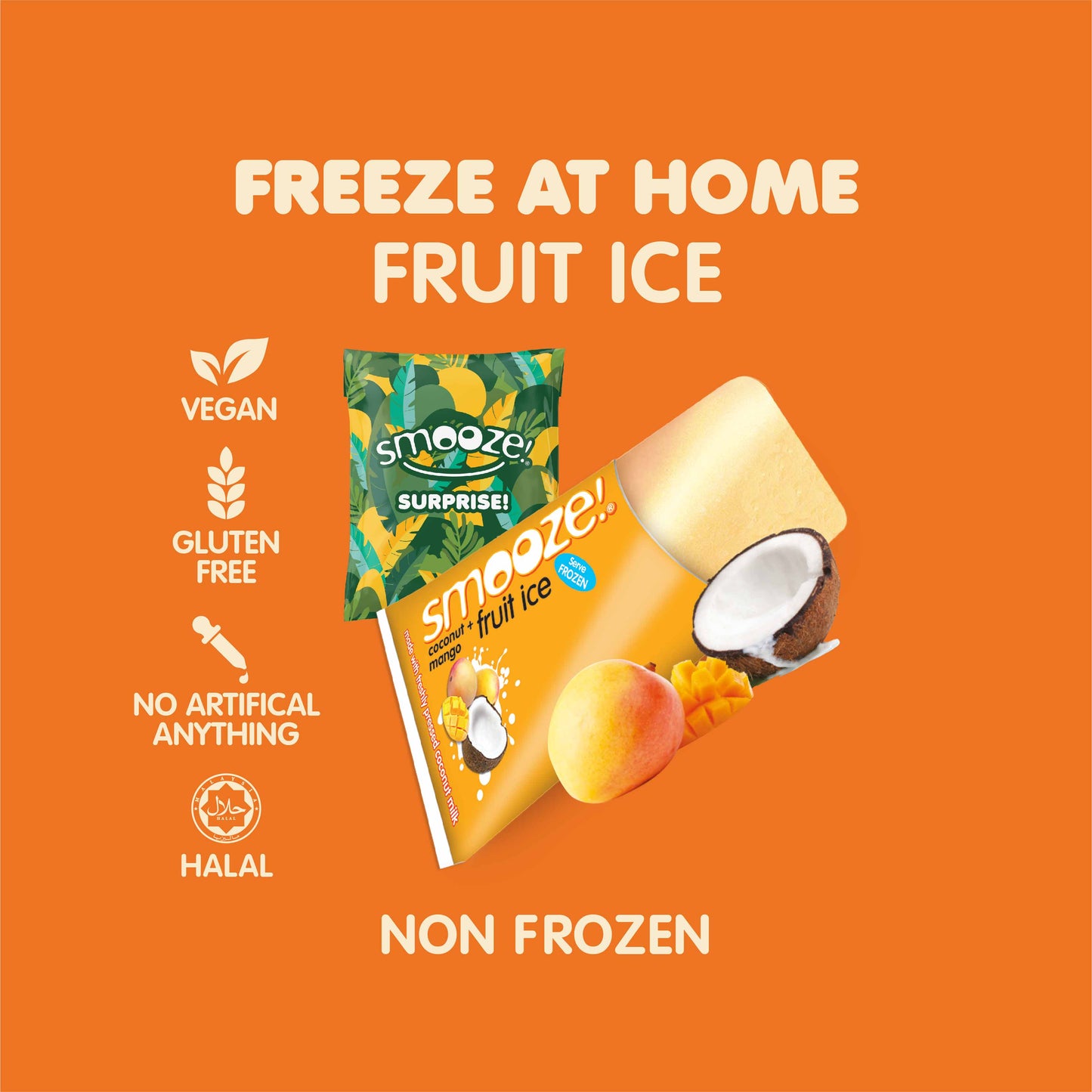 Smooze!™ Freeze-at-home Fruit Ice - Rainbow Pack (5x65ml)