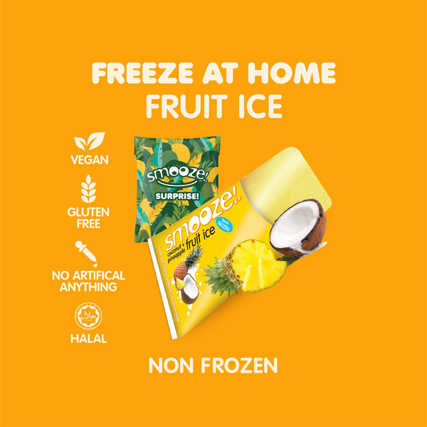 Smooze!™ Freeze-at-home Fruit Ice - Rainbow Pack (5x65ml)