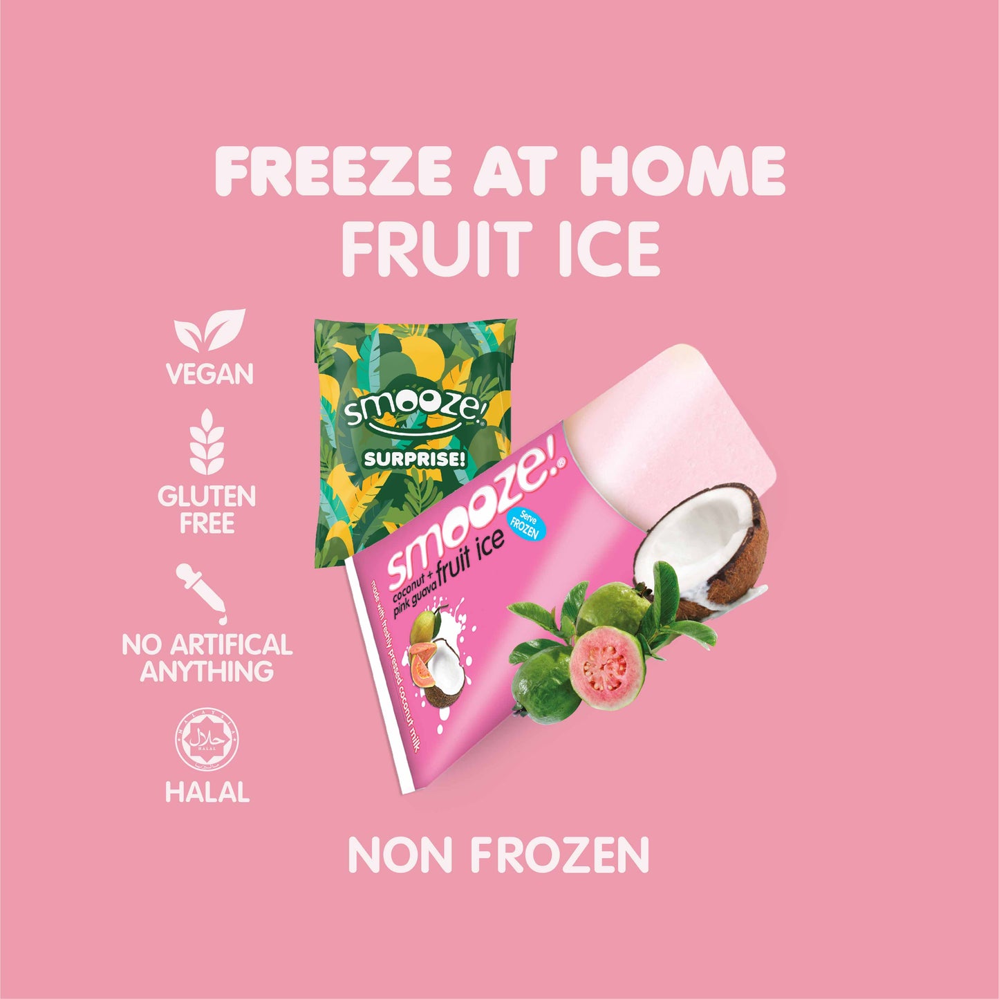 Smooze!™ Freeze-at-home Fruit Ice - Rainbow Pack (5x65ml)