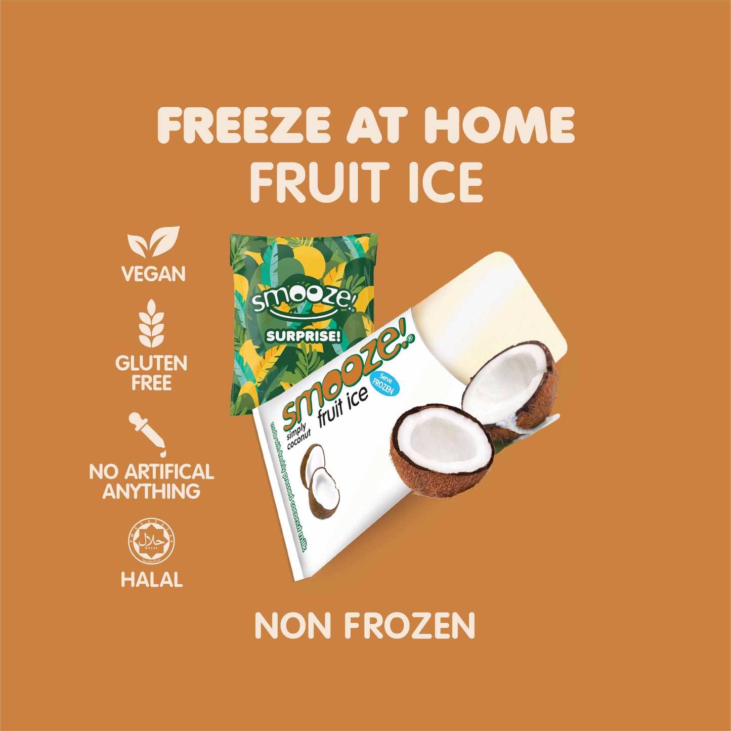 Smooze!™ Freeze-at-home Fruit Ice - Rainbow Pack (5x65ml)